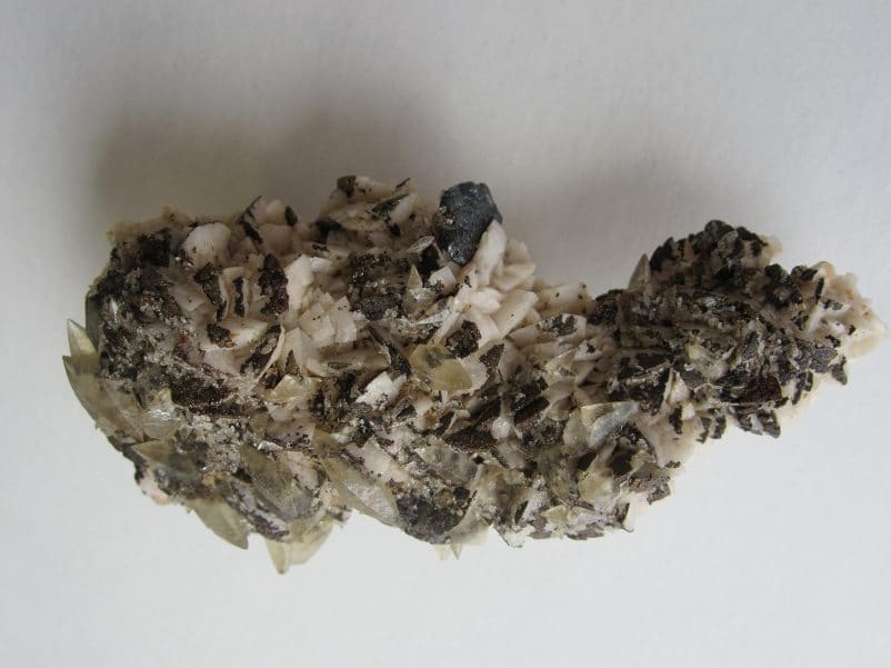 Bournonite, dolomite, calcite, Usclas du Bosc, Hérault.