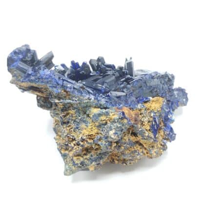 Azurite, Puits XII, Touissit, Maroc.