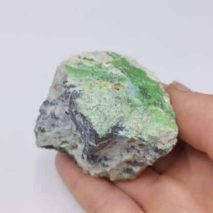 Adamite & Bayldonite, La Verrière, Les Ardillats, Rhône.