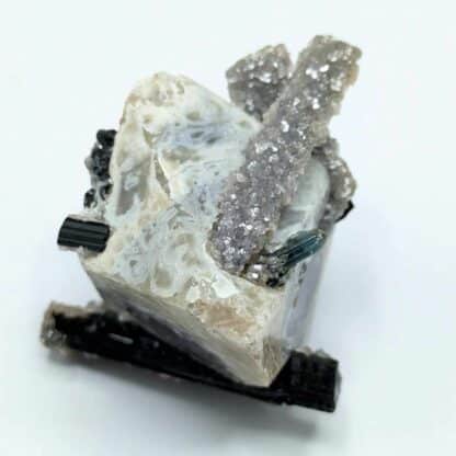 Herdérite & Schorl (Tourmaline), Virgem de Lapa, Minas Gerais, Brésil.