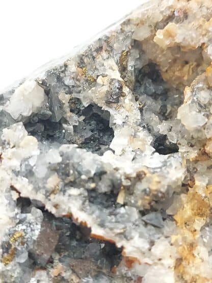 Tétraédrite, Quartz, Dolomite, mine de la Rabasse, Hérault.