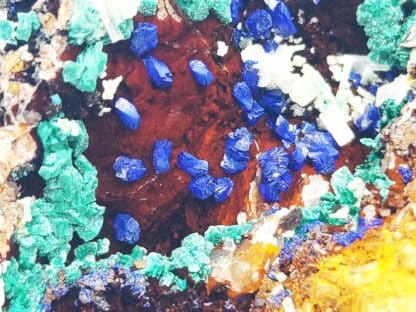 Azurite et Malachite, Touissit, Maroc.