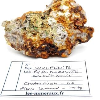 Pyromorphite, Wulfénite, La Verrière, Les Ardillats, Rhône.