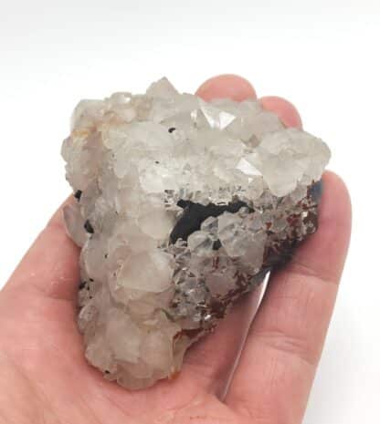 Quartz sur fluorine, mine de Valzergues, Aveyron.