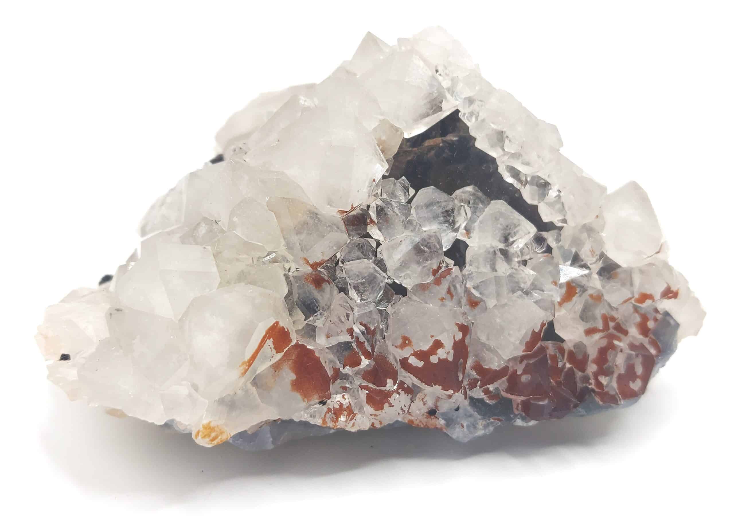 Quartz sur fluorine, mine de Valzergues, Aveyron.