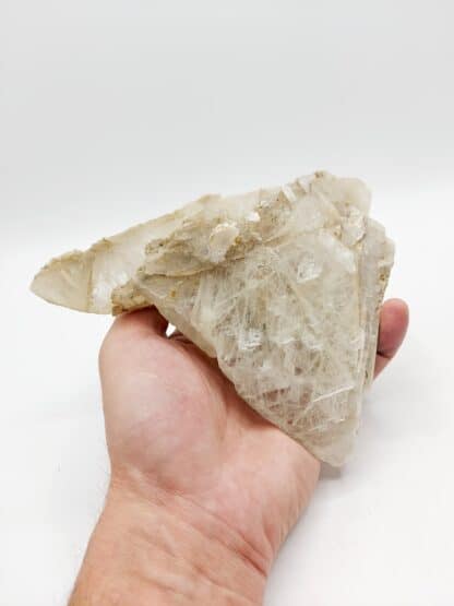 Calcite type "Paperspath" et adulaire, Rueras, Tujetsch, Suisse.