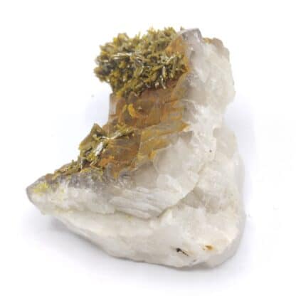 Pyromorphite sur Quartz, Les Farges, Ussel, Corrèze.