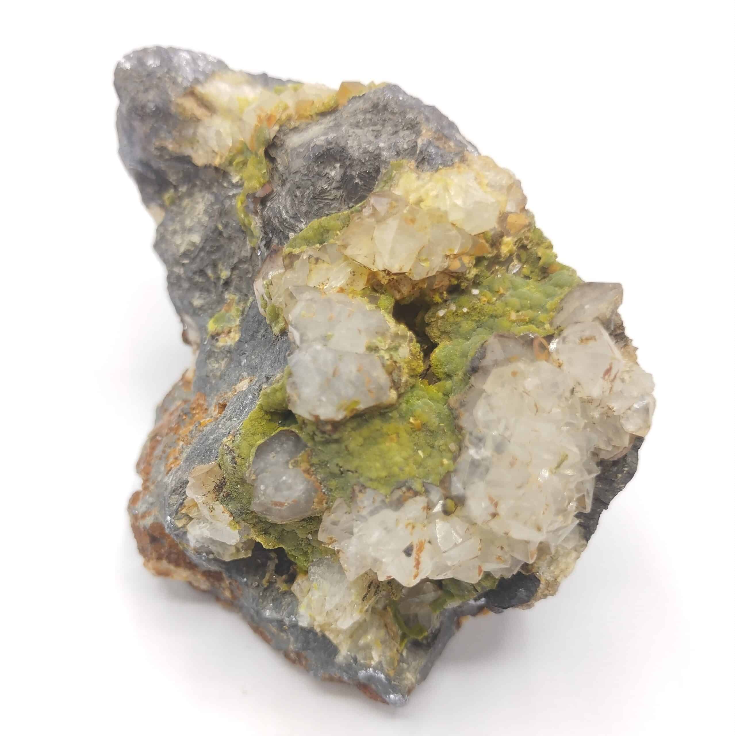 Wulfénite, Pyromorphite & Galène, Tabataud, Nontron, Dordogne.