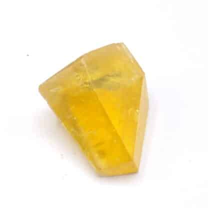 Fluorite (Fluorine) polyèdrique jaune, Valzergues, Aveyron.