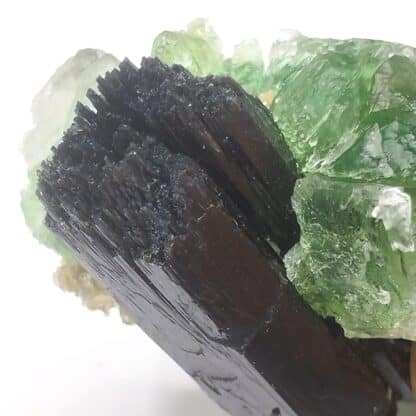 Fluorite verte & Tourmaline (Schorl), Erongo, Namibie.