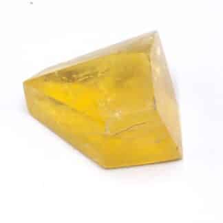 Fluorite (Fluorine) polyèdrique jaune, Valzergues, Aveyron.