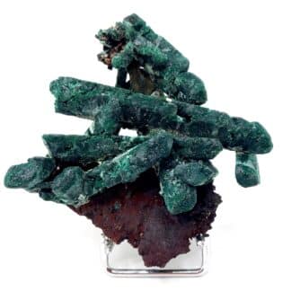 Azurite pseudomorphosée en malachite, Puits XII, Touissit, Maroc.