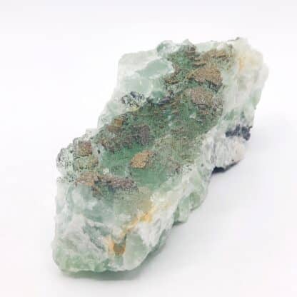 Fluorite verte et pyrite, Hunan, Chine.