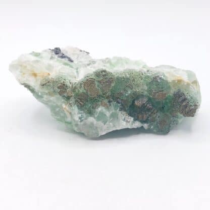 Fluorite verte et pyrite, Hunan, Chine.