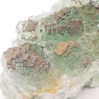 Fluorite verte et pyrite, Hunan, Chine.