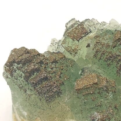 Fluorite verte et pyrite, Hunan, Chine.