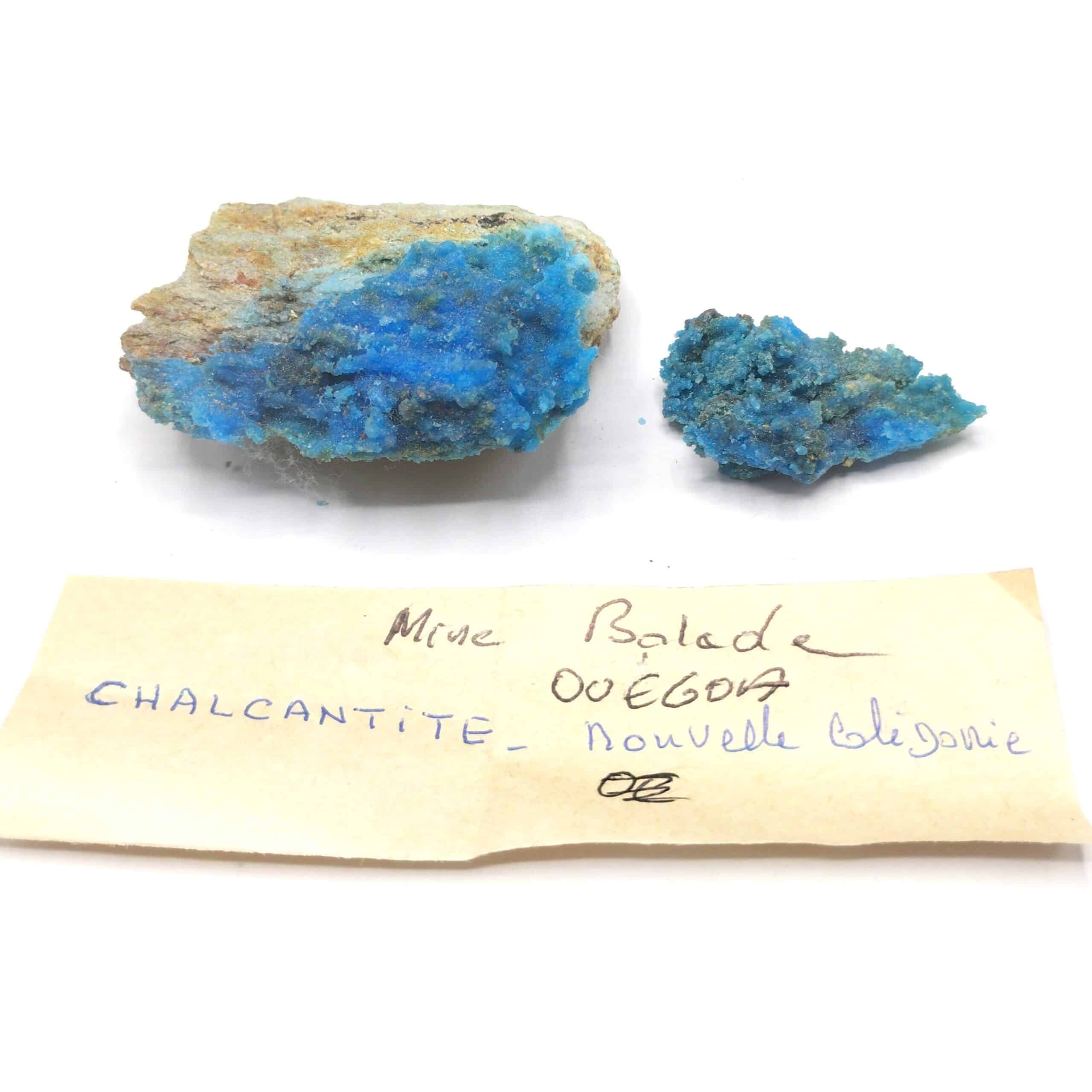 Chalcanthite, Mine de Balade, Ouegoa, Nouvelle-Calédonie.