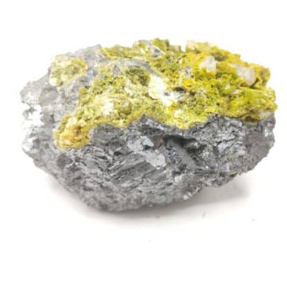 Pyromorphite & Cérusite sur Galène, L’Argentolle, Saône-et-Loire.