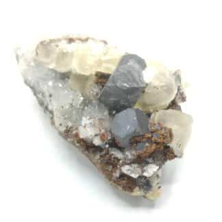 Galène, Calcite & Sidérite, Saint Nicolas, Steinbach, Haut-Rhin.