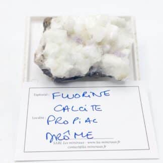 Fluorine violette sur Calcite, Propiac, Drôme.