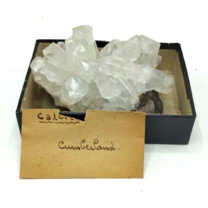 Calcite sur Galène, Rookhope, Cumberland, Royaume-Uni.