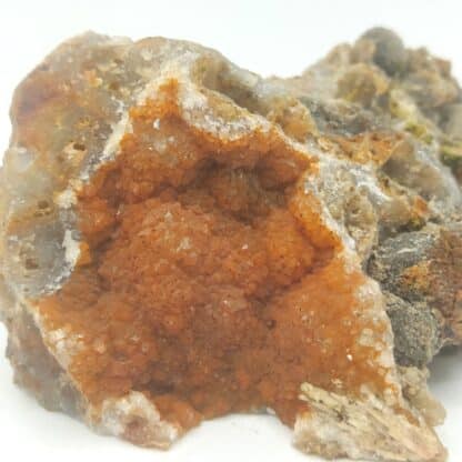 Pyromorphite, Quartz, Calcédoine, Mine de La Place, Alligny-en-Morvan, Nièvre.