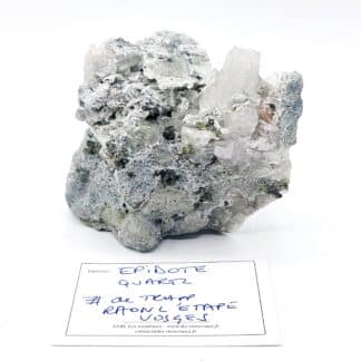 Epidote et Quartz, Carrière de Trapp, Raon L’Etape, Vosges.