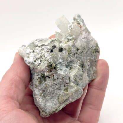 Epidote et Quartz, Carrière de Trapp, Raon L’Etape, Vosges.