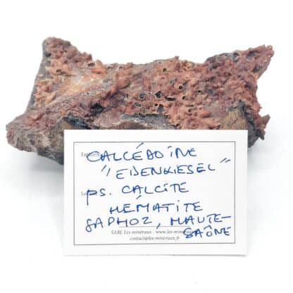 Hématite & Calcédoine, Saphoz, Vosges.