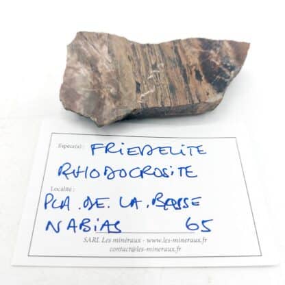 Friedelite et Rhodochrosite, Plan-de-Labasse, Nabias, Hautes-Pyrénées.