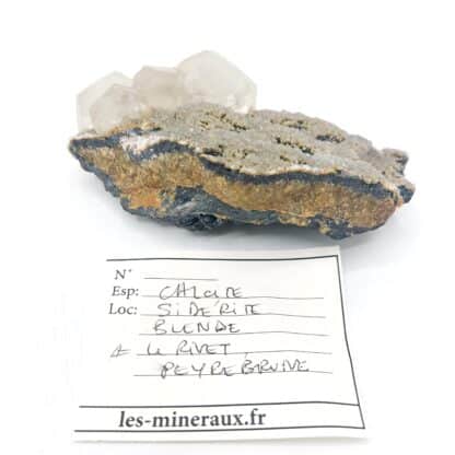 Sidérite, Sphalérite, Calcite, Carrière du Rivet, Peyrebrune, Tarn.