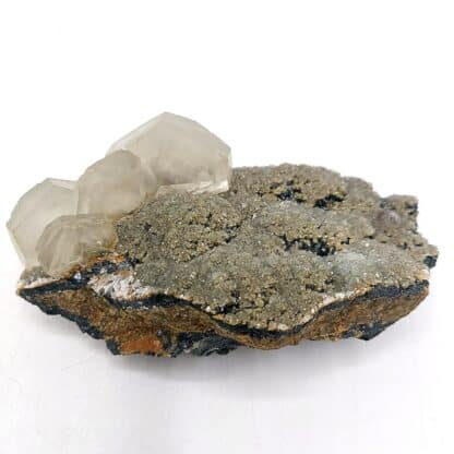 Sidérite, Sphalérite, Calcite, Carrière du Rivet, Peyrebrune, Tarn.