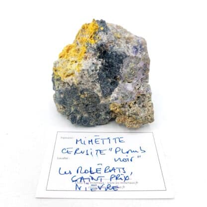 Mimétite et Cérusite, Les Molérats, Saône-et-Loire.