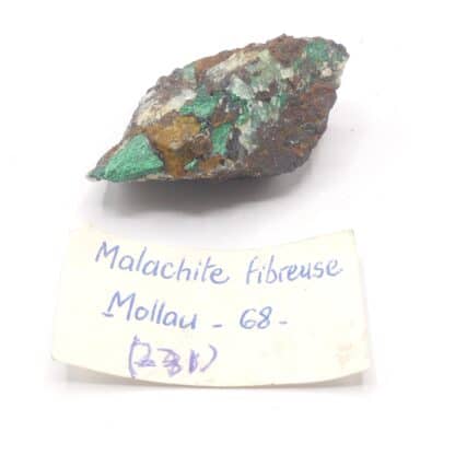 Malachite fibreuse, Mollau, Vosges.