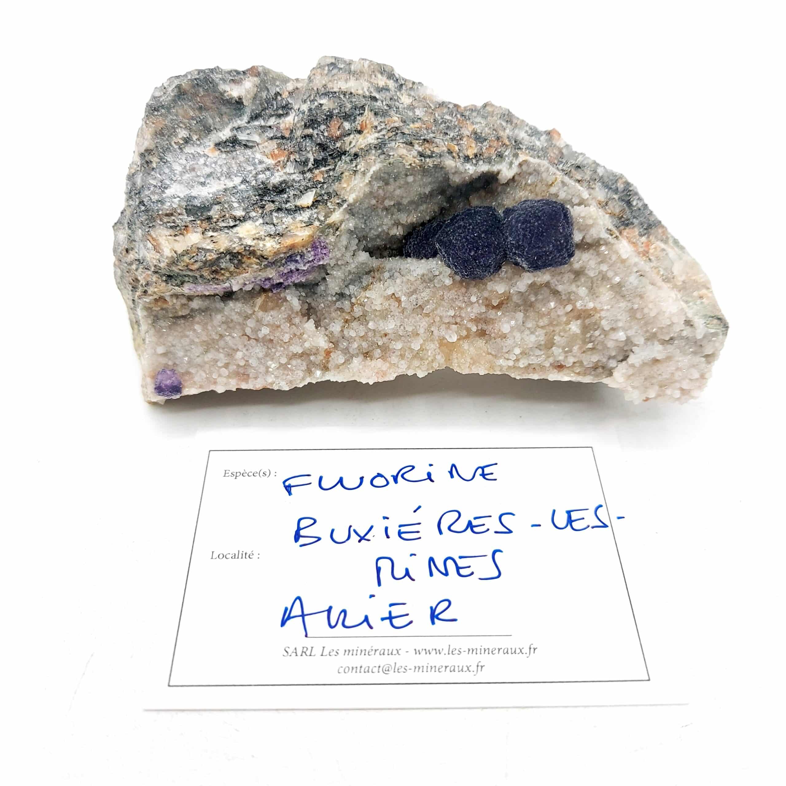 Fluorite violette, Buxières-les-Mines, Allier, Auvergne.