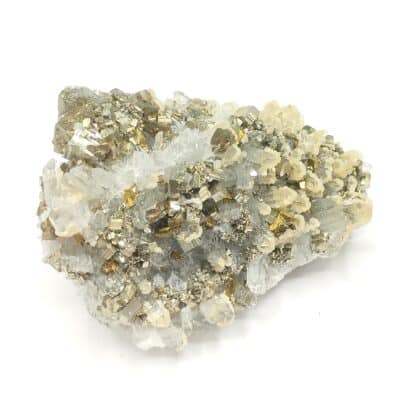 Pyrite, Quartz & Dolomite, Madan, Bulgarie.