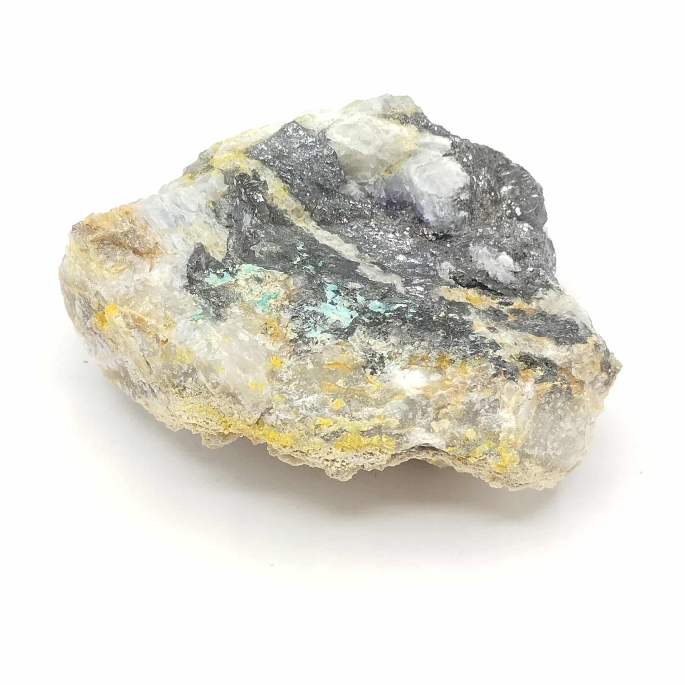 Chrysocolle, Cérusite & Galène, Les Molérats, Nièvre.