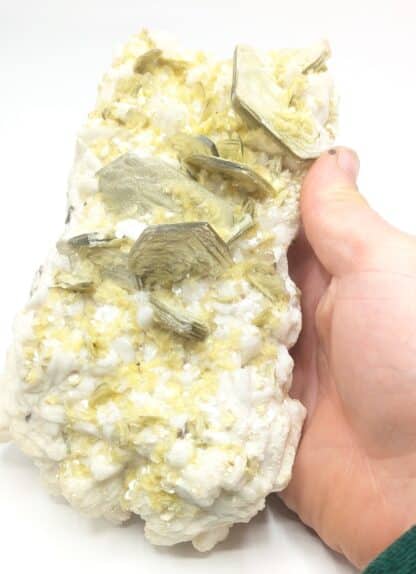 Muscovite (mica) sur Albite, Minas Gerais, Brésil.